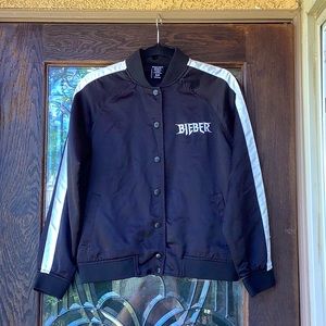 Black and white Bieber jacket
